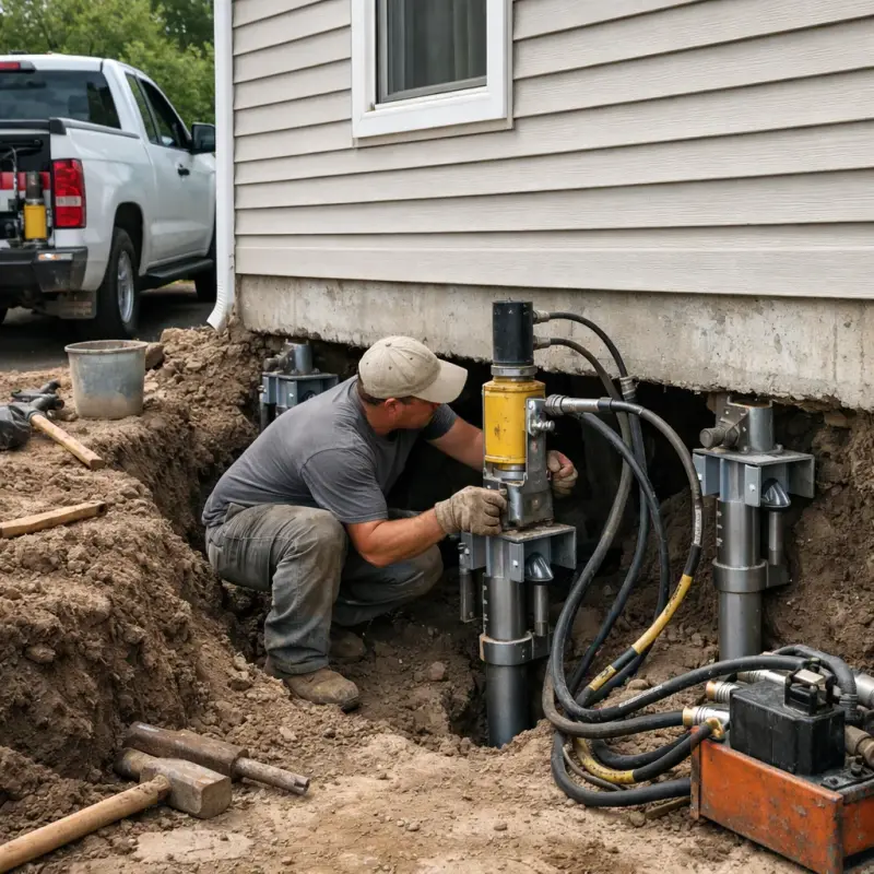 Helical Pier Installation Somerville